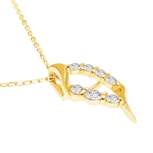 ネックレス レディース ダイヤモンド 0.1ct ドロップ 雫 lp51-0014