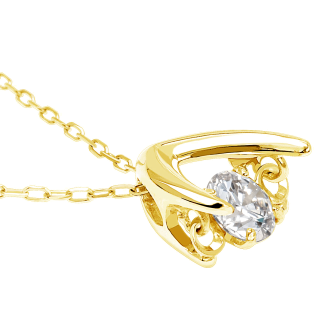 ネックレス レディース ダンシングストーン ダイヤモンド 0.1ct lp51-0016