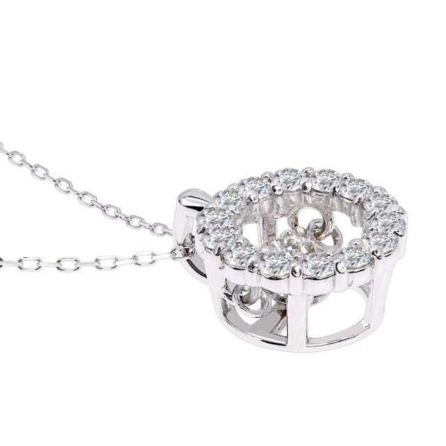 【AMY O】Dainty Crystal Discネックレス(3色)★送料関税込み ネックレス レディース ダイヤモンド 0.3ct ダンシングストーン
