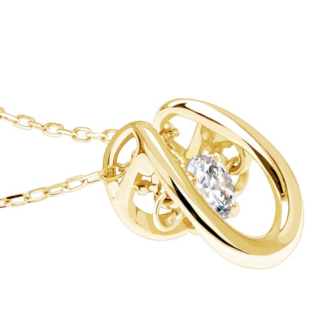 ネックレス レディース ダイヤモンド 0.1ct ダンシングストーン ホース 