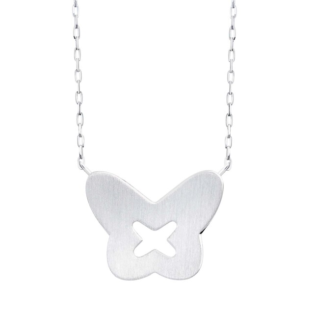 ネックレス レディース ダイヤモンド 0.11ct クロス バタフライ 蝶 lp51-0021