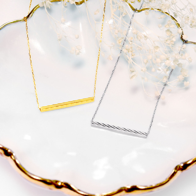 ネックレス レディース 地金 バー デザイン