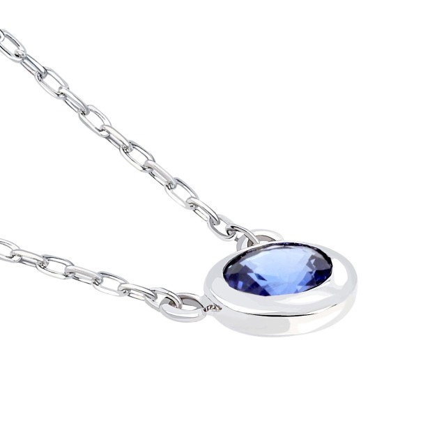 ネックレス レディース サファイア 0.1ct PT900 プラチナ K18 ゴールド lp56-0018