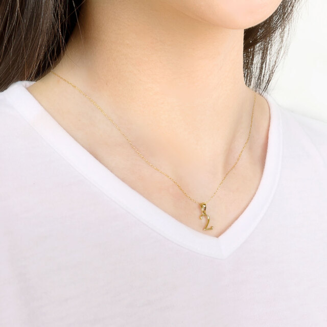 ペンダントトップ 数字 ナンバー レディース メンズ K18 18金 イエロー