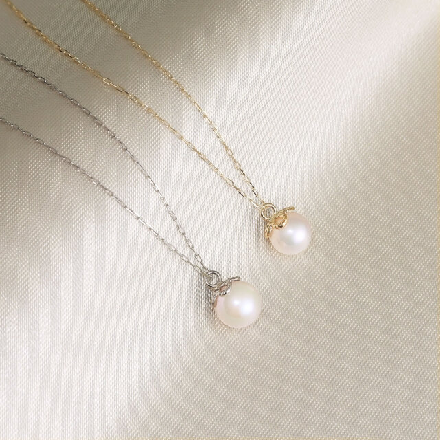 ネックレス レディース あこや真珠 パール 5.0～6.0mm K18 18金