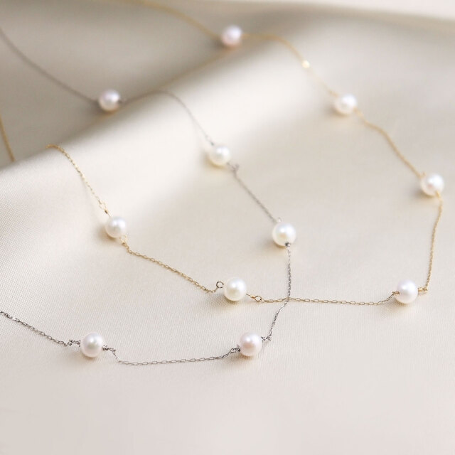 ネックレス レディース あこや真珠 パール 5.0～6.0mm PT900 プラチナ