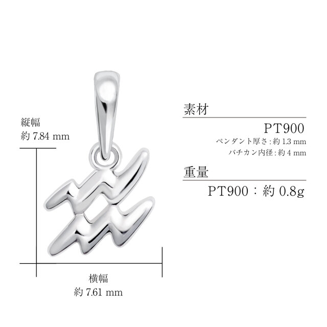 ペンダントトップ 星座 レディース メンズ PT900 プラチナ ネックレス