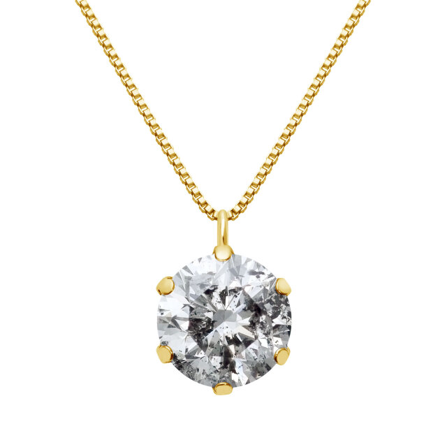 ネックレス ソリティア ダイヤモンド Hカラー I1クラス 1ct 一粒 K18 ゴールド 18金 鑑定書付