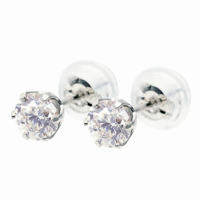 ピアス 両耳 計 0.5ct ダイヤモンド 1粒 スタッドピアス pt900  