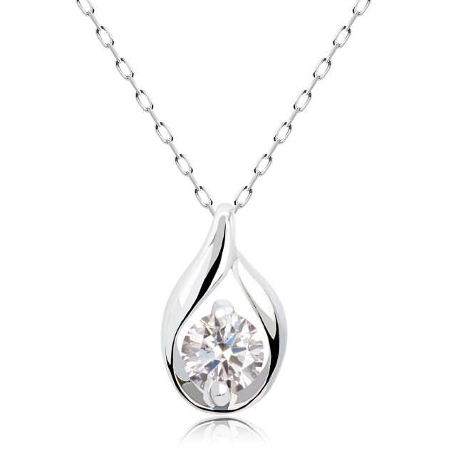 ダイヤモンド 0.1ct デザイン1粒 ネックレス