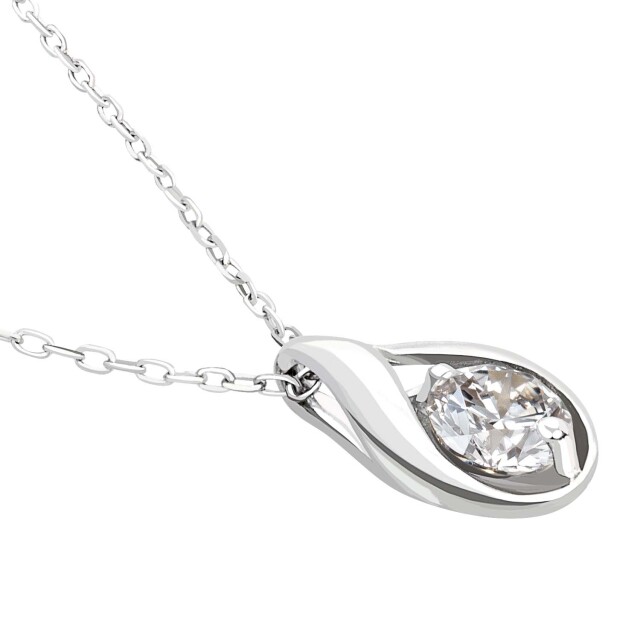 ダイヤモンド 0.1ct デザイン1粒 ネックレス