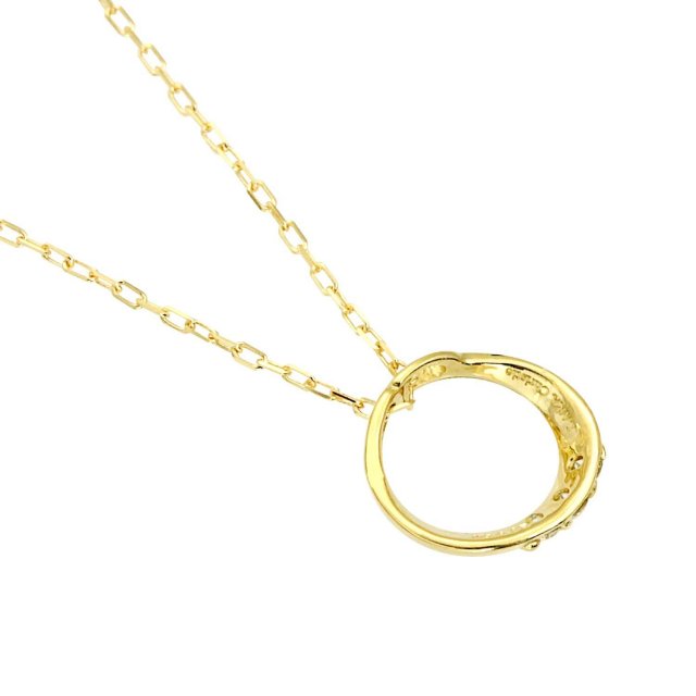 ネックレス ダイヤモンド 3石 0.05ct サークル K18 ゴールド 18金 lp71 