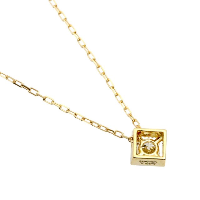 18金 イエローゴールド ダイヤモンド ネックレス 0.1ct K18 lp71-0022-yg