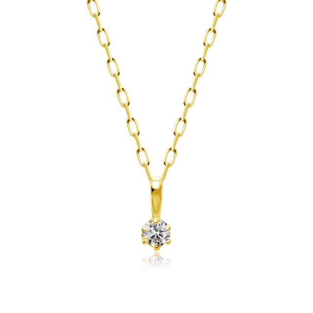 ネックレス ダイヤモンド 0.1ct 3WAY ホースシュー 馬蹄 K18 ゴールド  