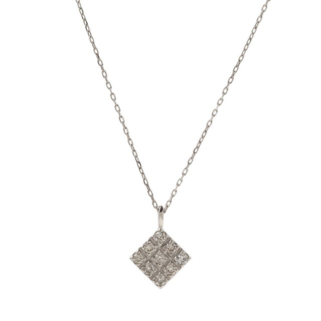 ダイヤモンドネックレス Pt900 プラチナデザイン ダイヤ 0.1ct 【公式