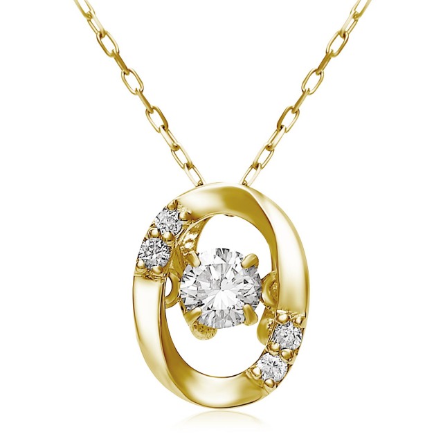 ダイヤモンド ネックレス ダンシング オーバル ダイヤ 0.1ct lpi51-0025