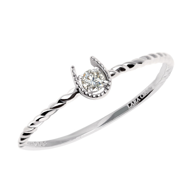 指輪 レディース プラチナ ダイヤモンド 馬蹄 リング PT950 プラチナ