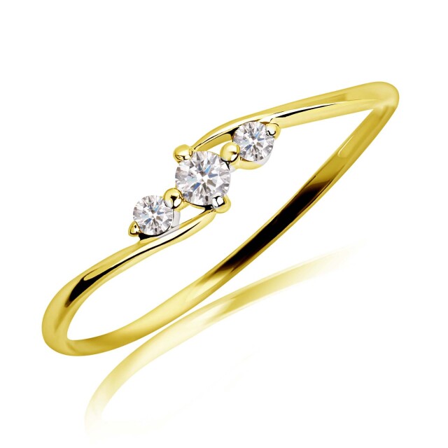 ダイヤモンドリング 指輪 0.1ct エターナル エンゲージ K18 イエローゴールド lr71-0001-yg