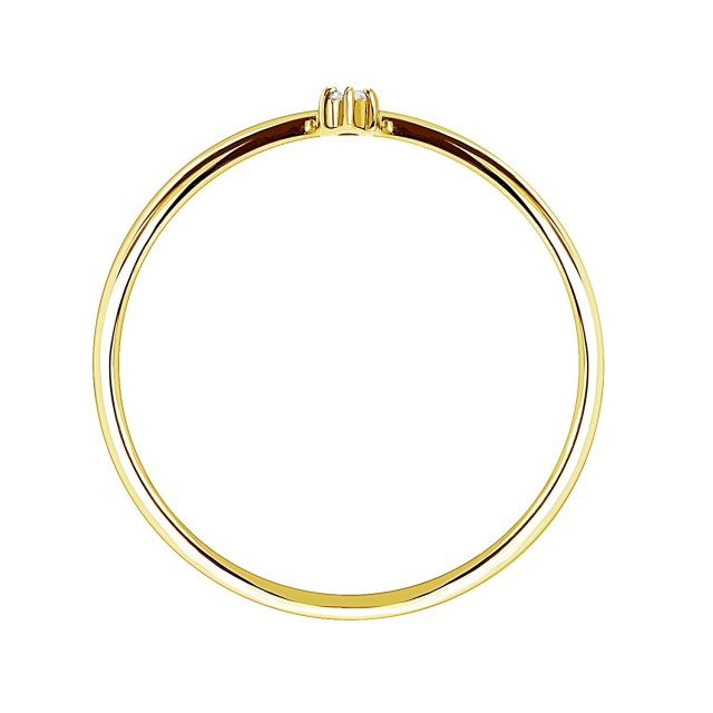 [ ララクリスティー ] リング レディース 指輪 ダイヤモンド 0.02ct シンプル タイプ K18 ゴールド lr71-0006-yg-s