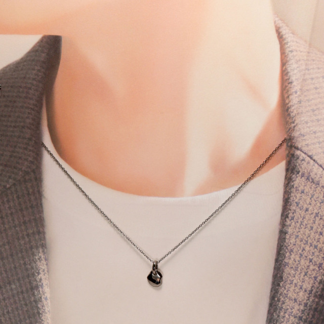 ネックレス メンズ オーバル デザイン シルバー925 [ BLACK Label