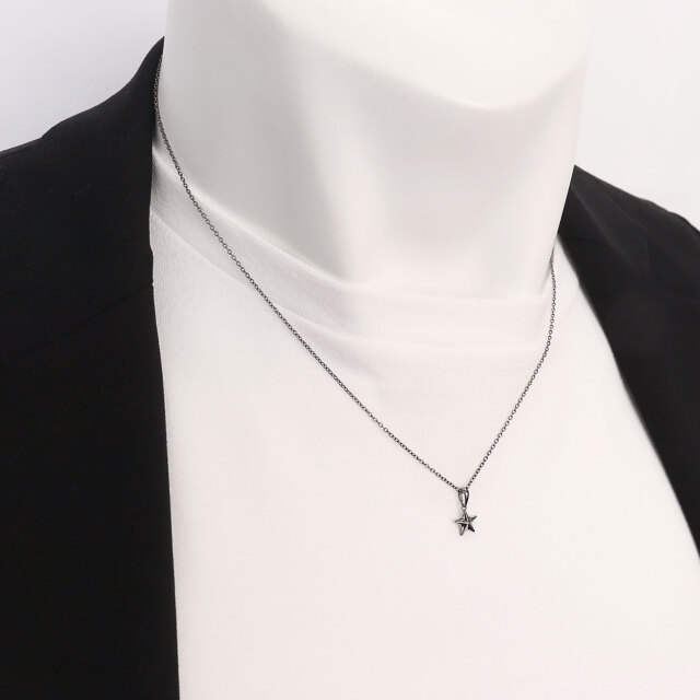 チャーム ステラ 星 レディース メンズ シルバー925 7mm幅 [ BLACK Label ]