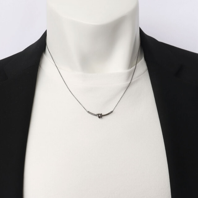 ネックレス レディース 結び目 デザイン シルバー925 [ PAIR Label ]