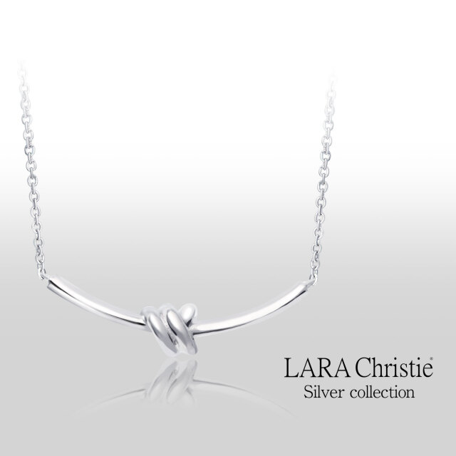ネックレス レディース 結び目 デザイン シルバー925 [ WHITE
