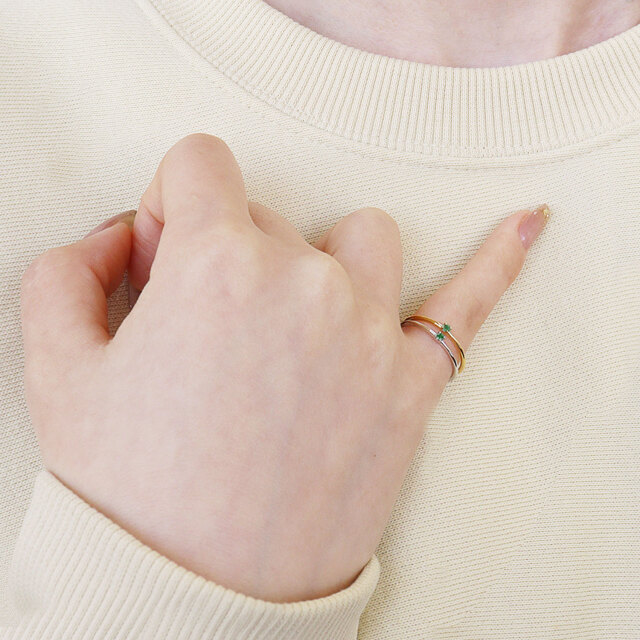 ピンキーリング レディース シルバー925 シルバー 誕生石 5月