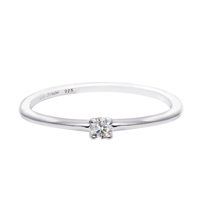 ピンキーリング レディース シルバー925 シルバー 誕生石 4月