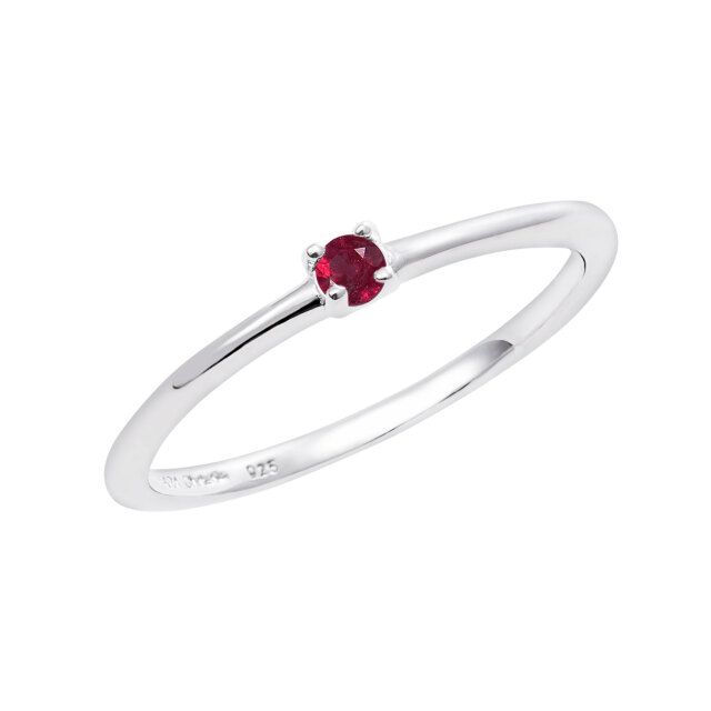 ピンキーリング レディース シルバー925 シルバー 誕生石 7月 ルビー sv925  リング 指輪 3号 5号 7号 9号 11号