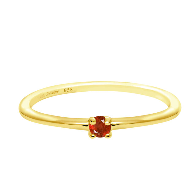 ピンキーリング レディース シルバー925 イエローゴールド 誕生石 1月