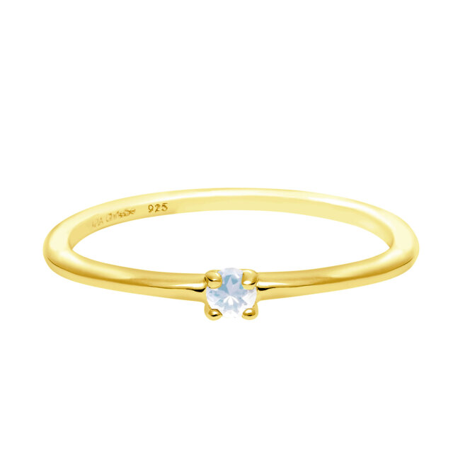 ピンキーリング レディース シルバー925 イエローゴールド 誕生石 6月