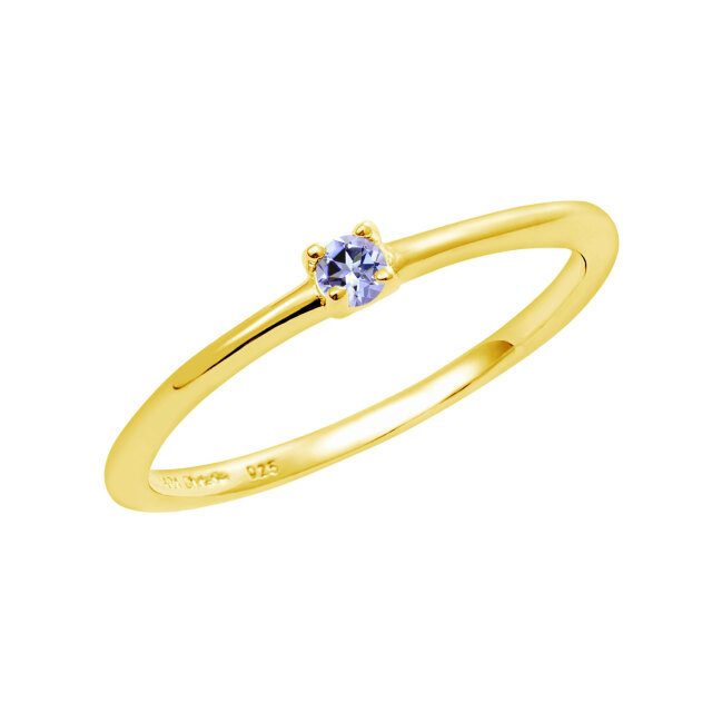 ピンキーリング レディース シルバー925 イエローゴールド 誕生石 12月