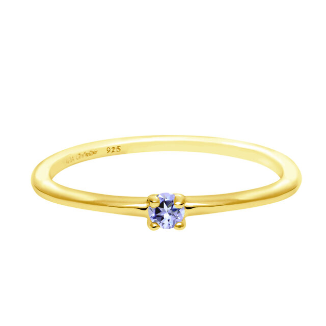 ピンキーリング レディース シルバー925 イエローゴールド 誕生石 12月