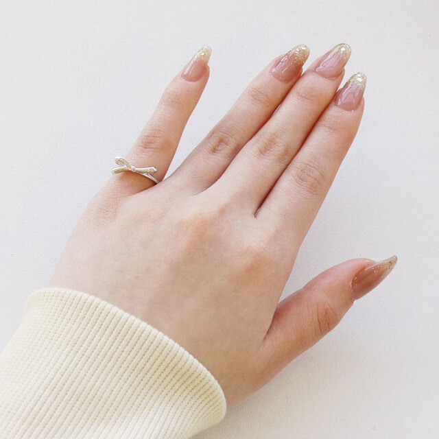 ピンキーリング レディース シルバー925 シルバー リボンデザイン