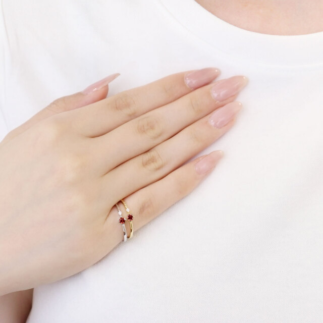 ピンキーリング レディース シルバー925 シルバー カラー ジルコニア
