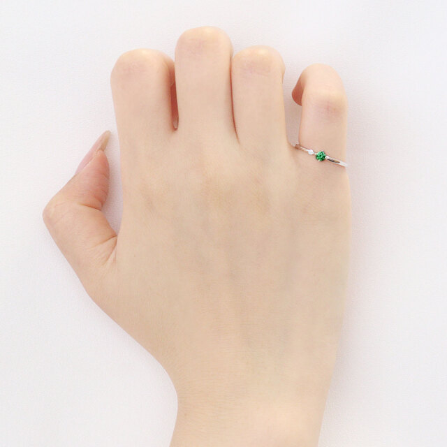 ピンキーリング レディース シルバー925 シルバー カラー ジルコニア