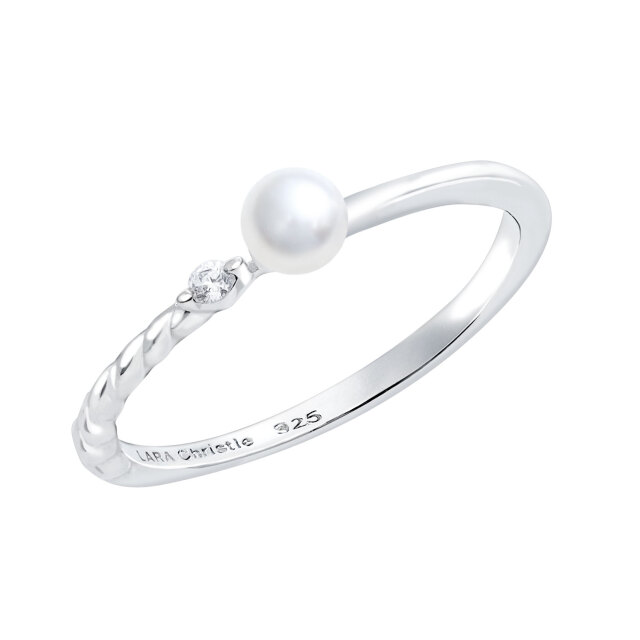 ピンキーリング レディース シルバー925 シルバー クリスタルパール ジルコニア 推し sv925  リング 指輪 3号 5号 7号 9号 11号