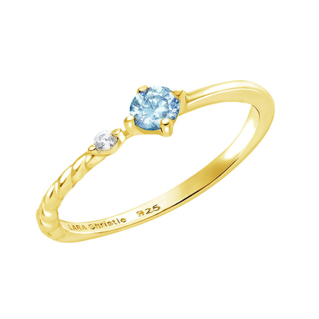 ピンキーリング レディース シルバー925 イエローゴールド カラー ジルコニア 推し 青 sv925  リング 指輪 3号 5号 7号 9号 11号