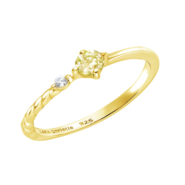 ピンキーリング レディース シルバー925 イエローゴールド カラー ジルコニア 推し 黄色sv925  リング 指輪 3号 5号 7号 9号 11号