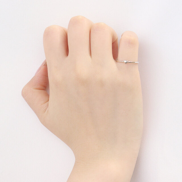 シルバーリング 7号 指輪 小指 SILVER 925 Clover925 リボン リング 9〜27号 指輪 シルバー925 ピンキーリング