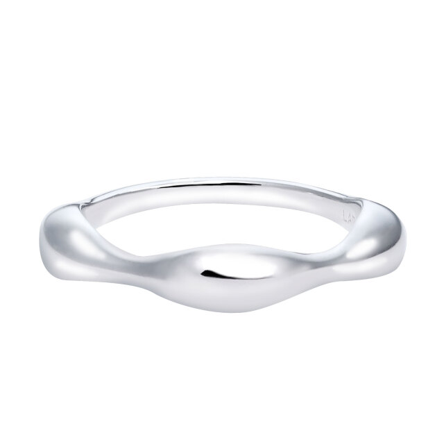 極美品★LAVER 5 LINK RING ラバー ピンキーリング 9号 925 ピンキーリング レディース シルバー925 シルバー ニュアンスデザイン
