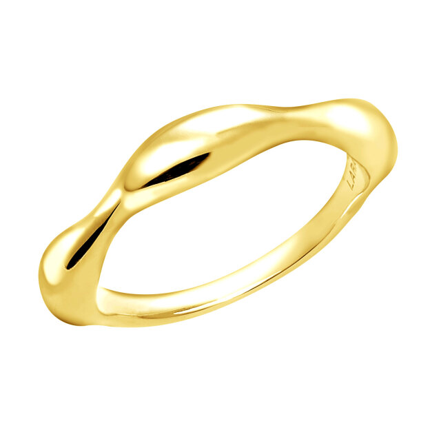 ピンキーリング レディース シルバー925 イエローゴールド ニュアンスデザイン sv925  リング 指輪 3号 5号 7号 9号 11号