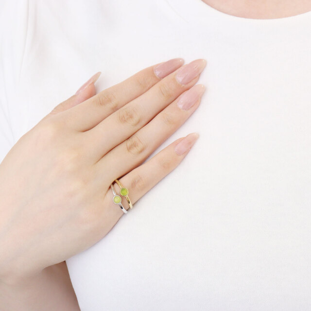 ピンキーリング レディース シルバー925 イエローゴールド
