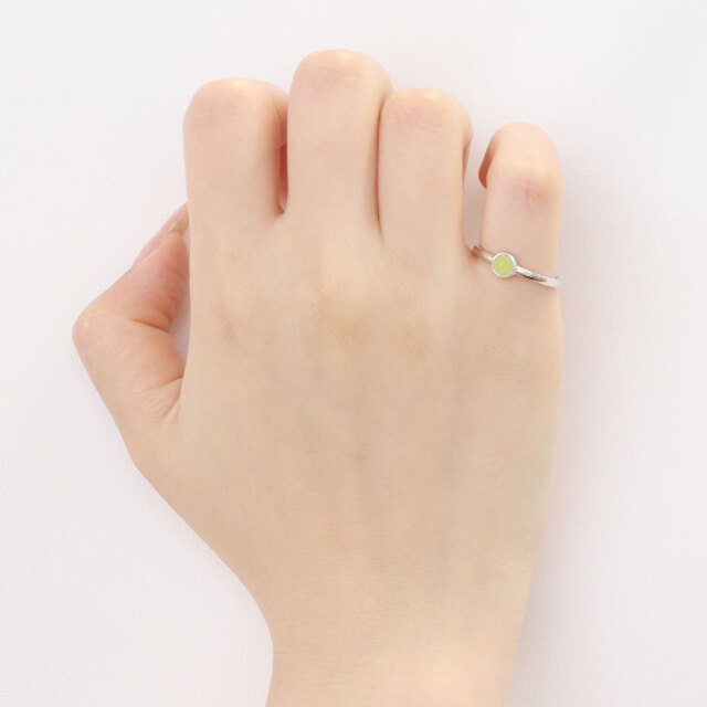 ピンキーリング レディース シルバー925 シルバー ペリドット 天然石