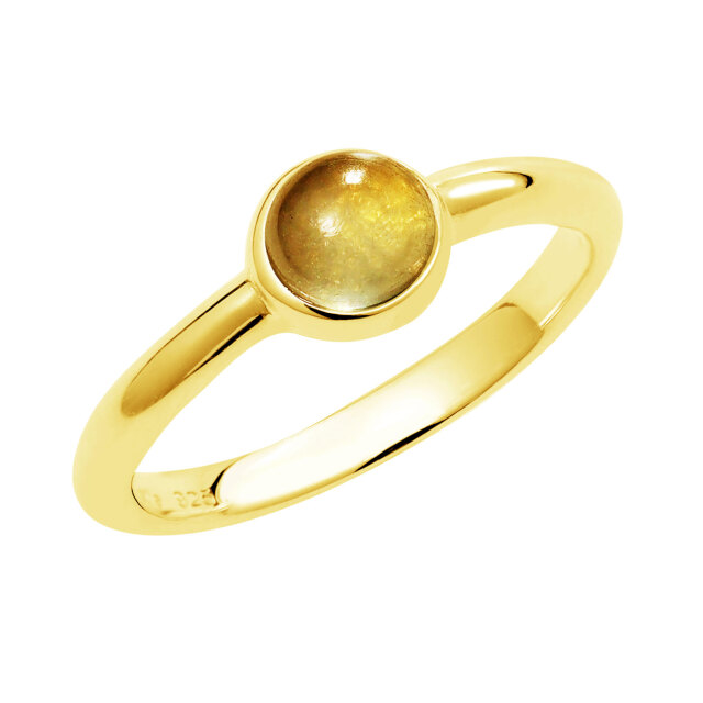ピンキーリング レディース シルバー925 イエローゴールド シトリン