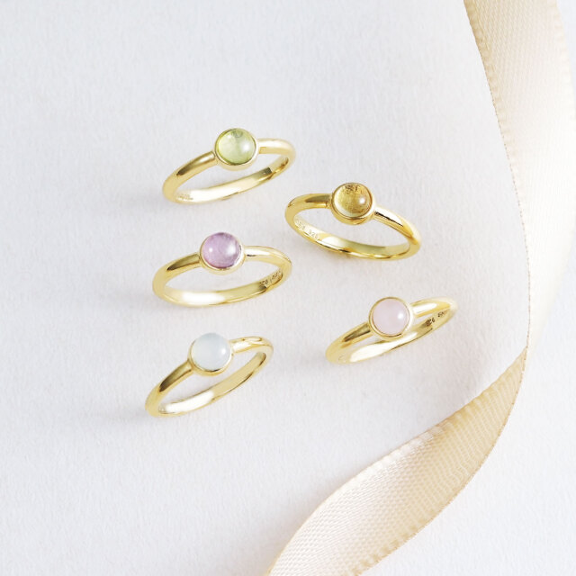 ピンキーリング レディース シルバー925 イエローゴールド アメジスト