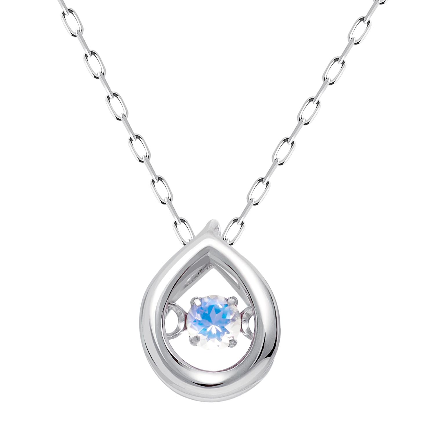 ネックレス レディース ダンシング 6月誕生石 ムーンストーン PT900 プラチナ lp10-0001-pt-06