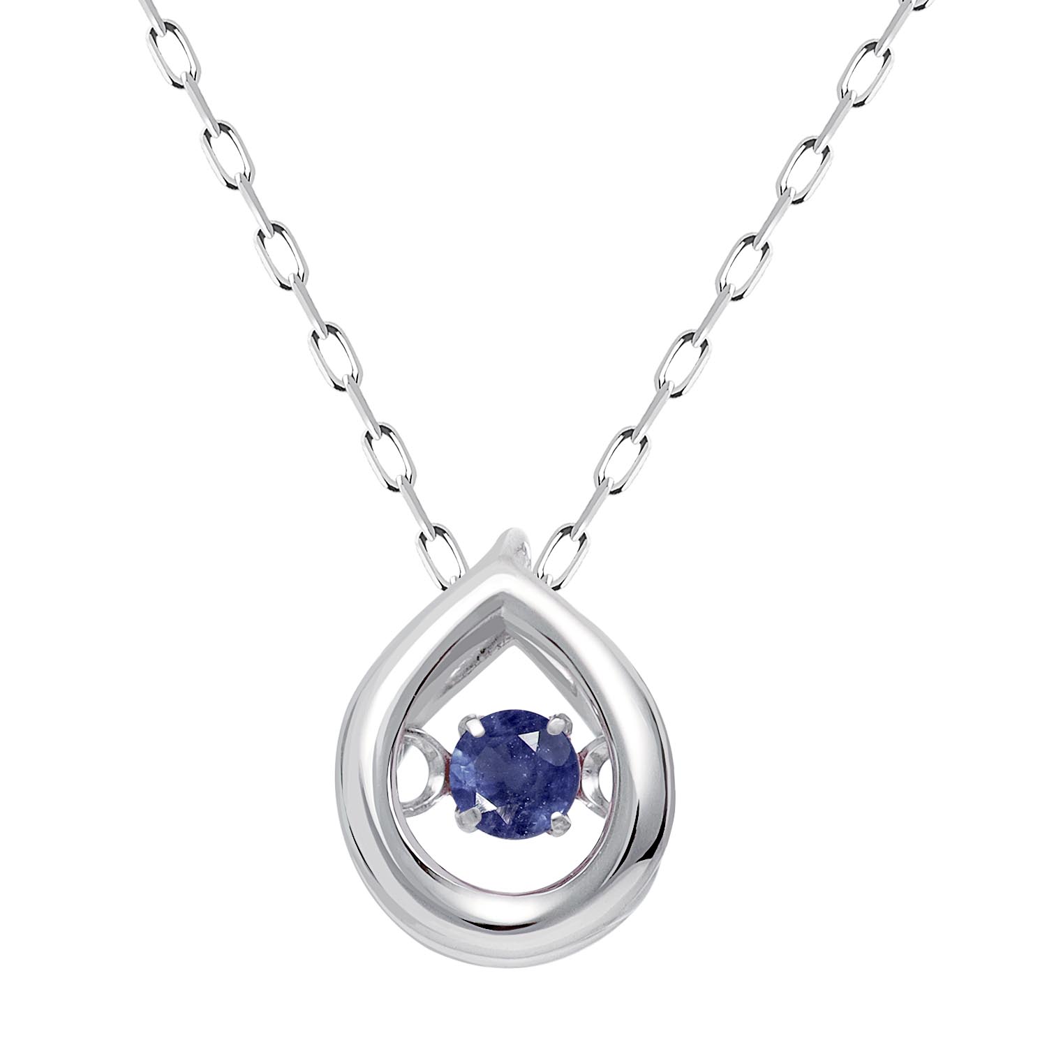 ネックレス レディース ダンシング 9月誕生石 サファイア PT900 プラチナ lp10-0001-pt-09