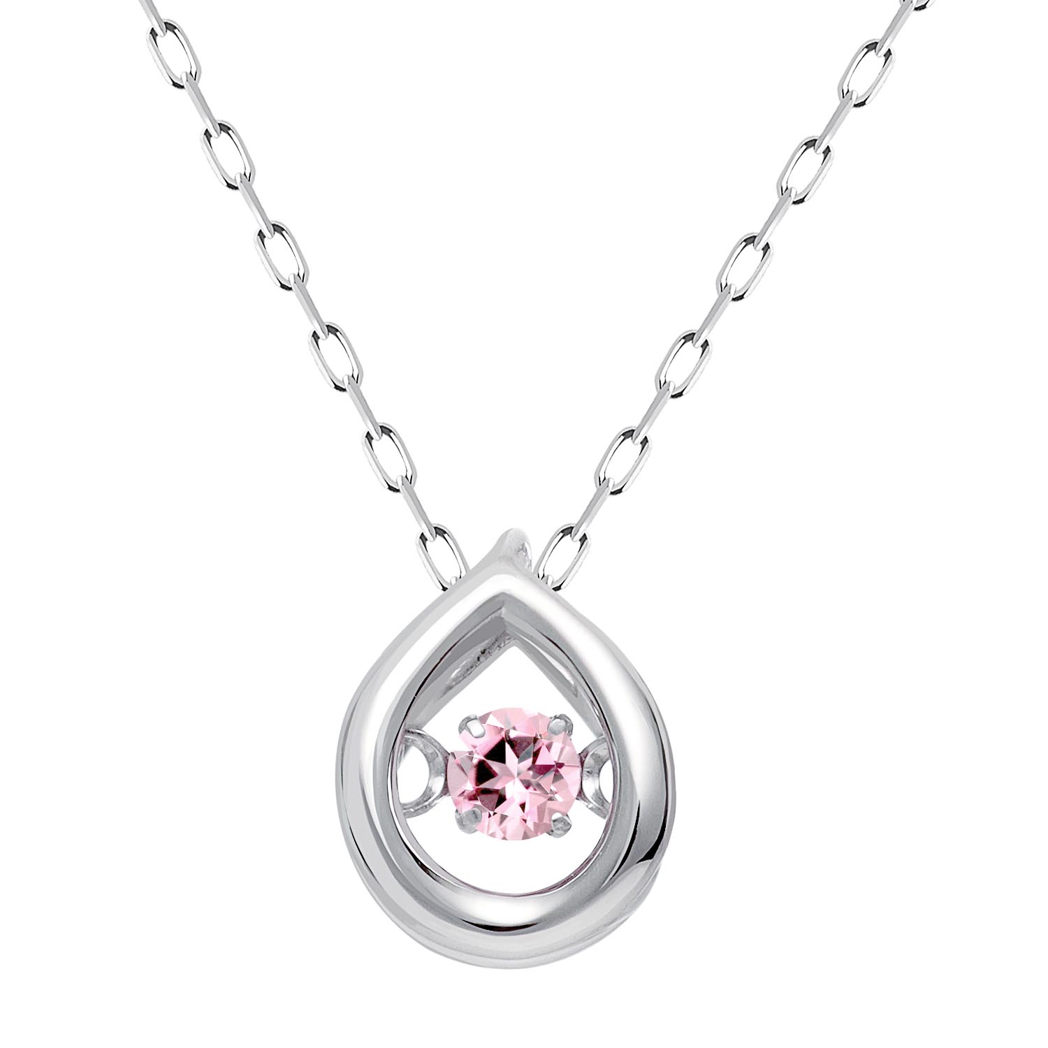 ネックレス レディース ダンシング 10月誕生石 ピンクトルマリン PT900 プラチナ lp10-0001-pt-10